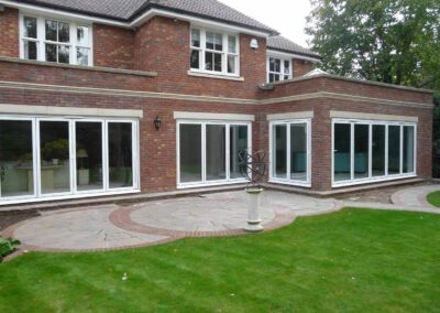 White Bifolds patio doors