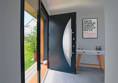 S EVO alusteel belm entrance doors grey S